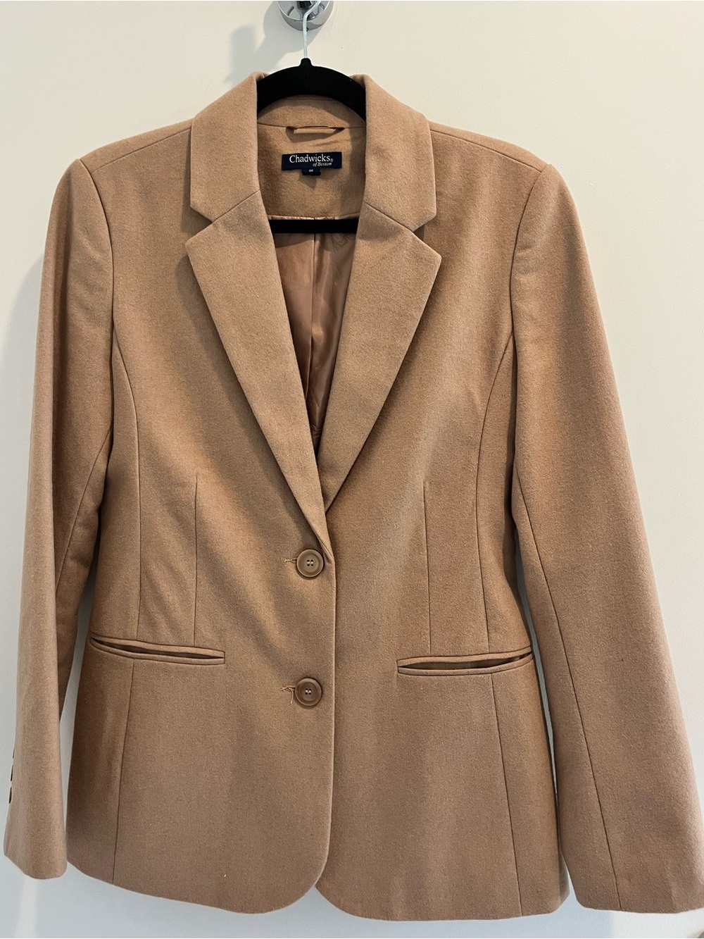 Chadwicks Women's Camel Blazer Jacket- size 6
